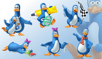 Kinder-pinguí Character Design